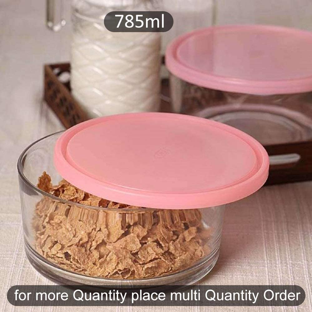 Feelopie Freezowarm Heavy Glass Bowl With Lid||Transparent Glass||Use For As A Mixing And Serving Bowls Set For Cereal,Salad,Ric